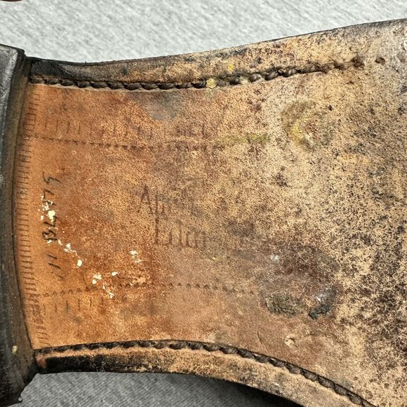 Allen Edmonds MacNeil Shoes Mens 13 Black Leather Long Wing Wingtips 9107 - Picture 5 of 11